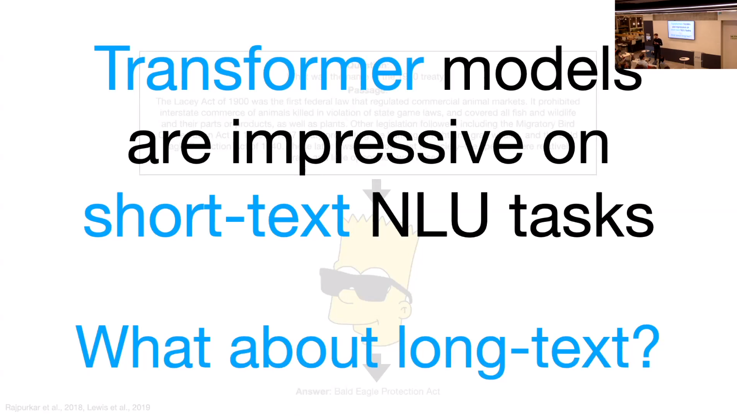 Transformers - Good on short text NLU